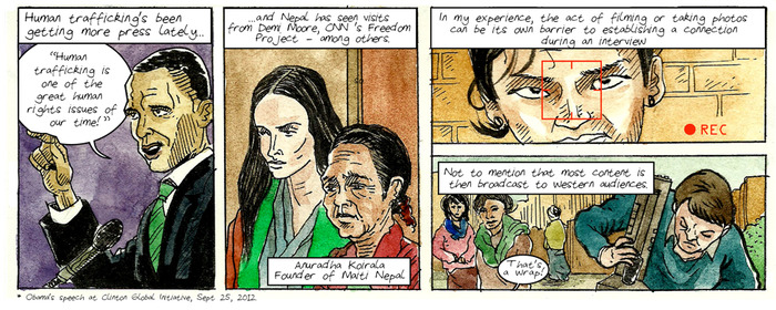 a906dfd8bf40354b14b6f201e0a4fe94 large Kick Watcher: Graphic Journalism on Human Trafficking in Nepal and INTERVIEW with Dan Archer