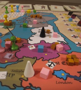Picture of the prototype of the KILL SHAKESPEARE board game.