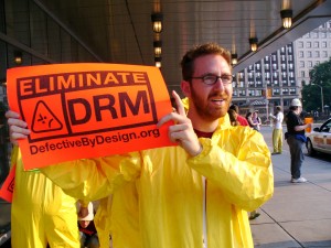 DRM protest 300x225 More Publishers Join No DRM Movement at ComiXology
