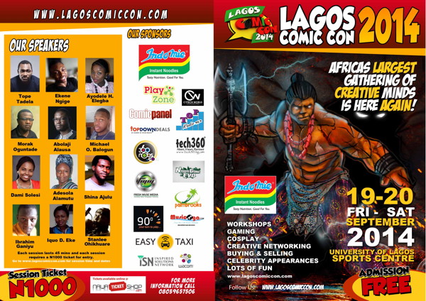 Flier Side A final view World Comics: Lagos Comicon Turns Three