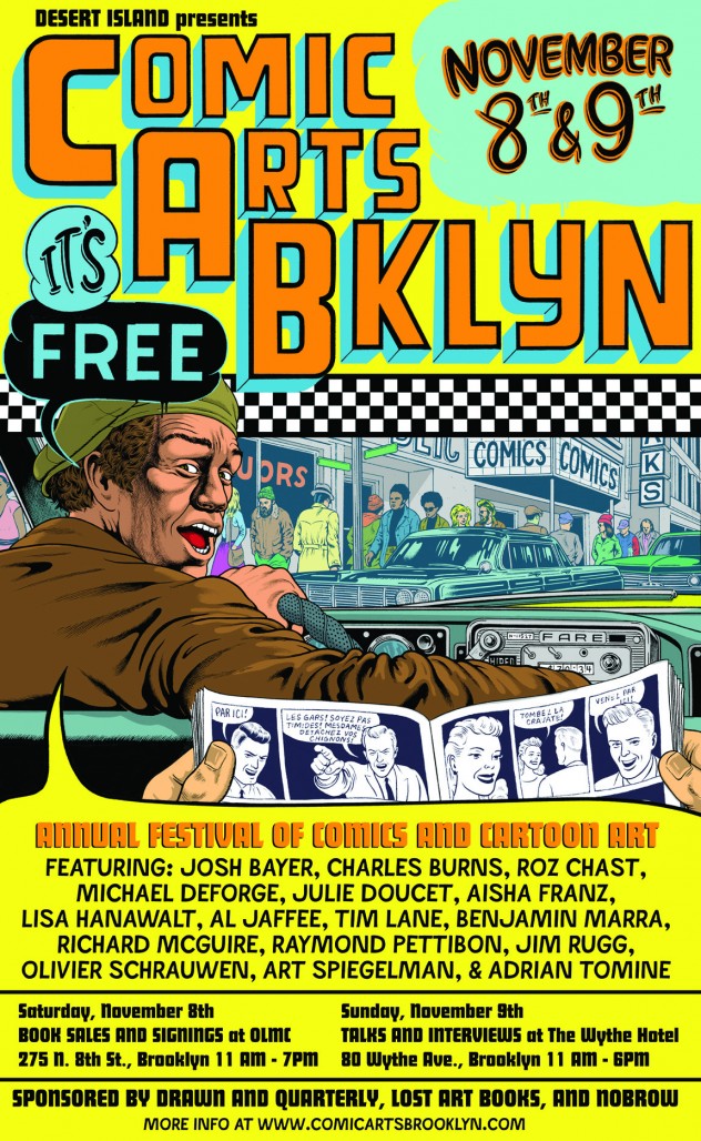 cab poster finalSM 632x1028 Comic Arts Brooklyn Festival announces programming with Burns, Spiegelman, Chast, more 
