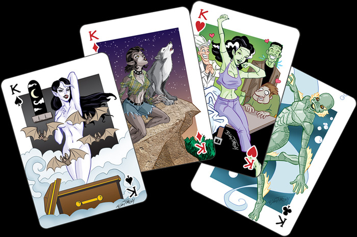 d99a71ec6353ff0ee9e0ebd5380e52e4 large 31 Days of Halloween: Bobby Timonys Monster Pin Up Girl Playing Cards 