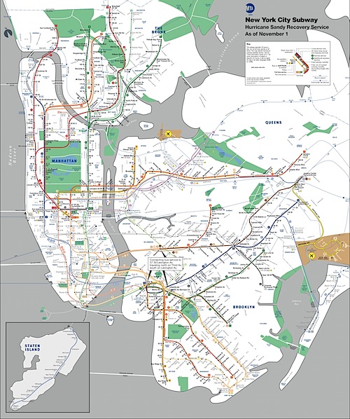 Happy Halloween! Tomorrow's MTA Subway map