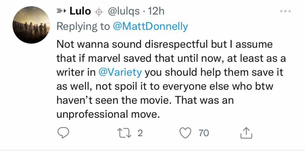 Fans are righteously angry over Donnelly spoiling the film