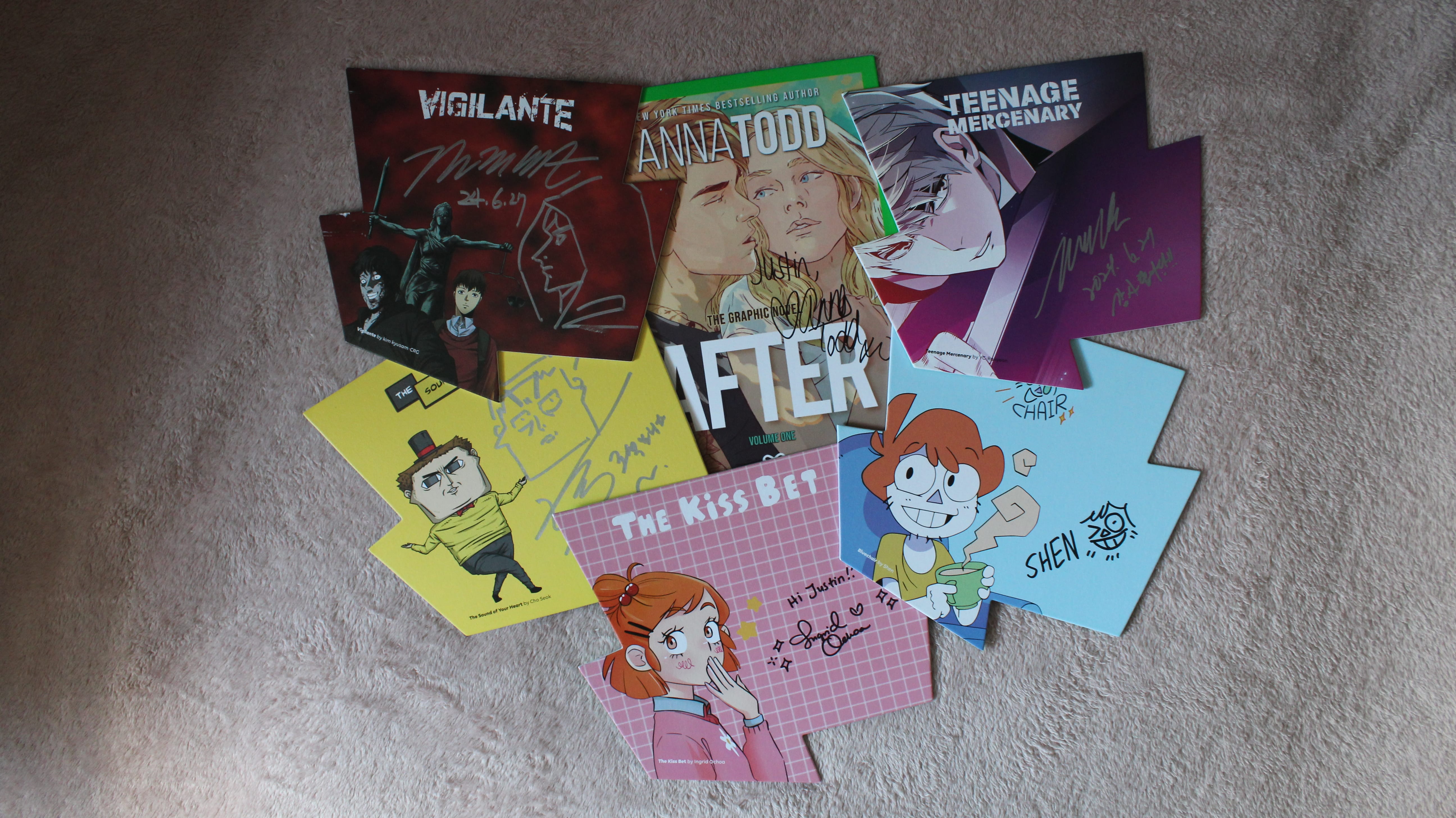 Autographs from the creators present at the TOON SQUARE event 