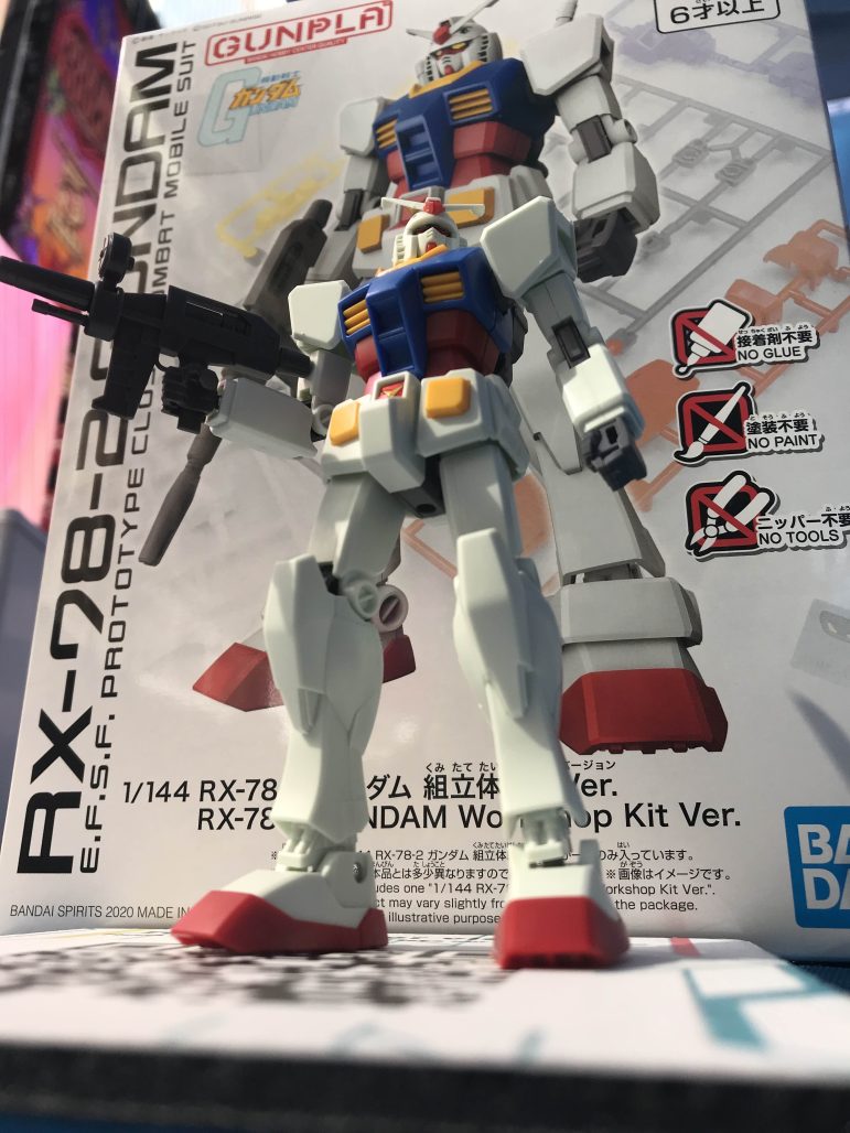 The RX-78-2 Gundam workshop kit was fully assembled during the event.