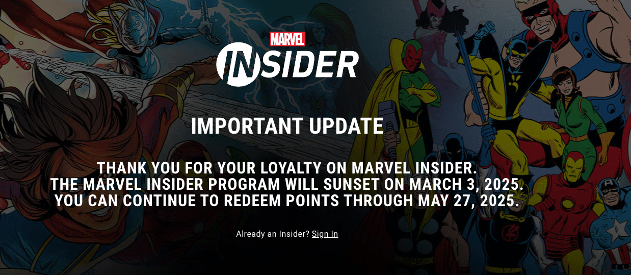 Marvel insider ends 