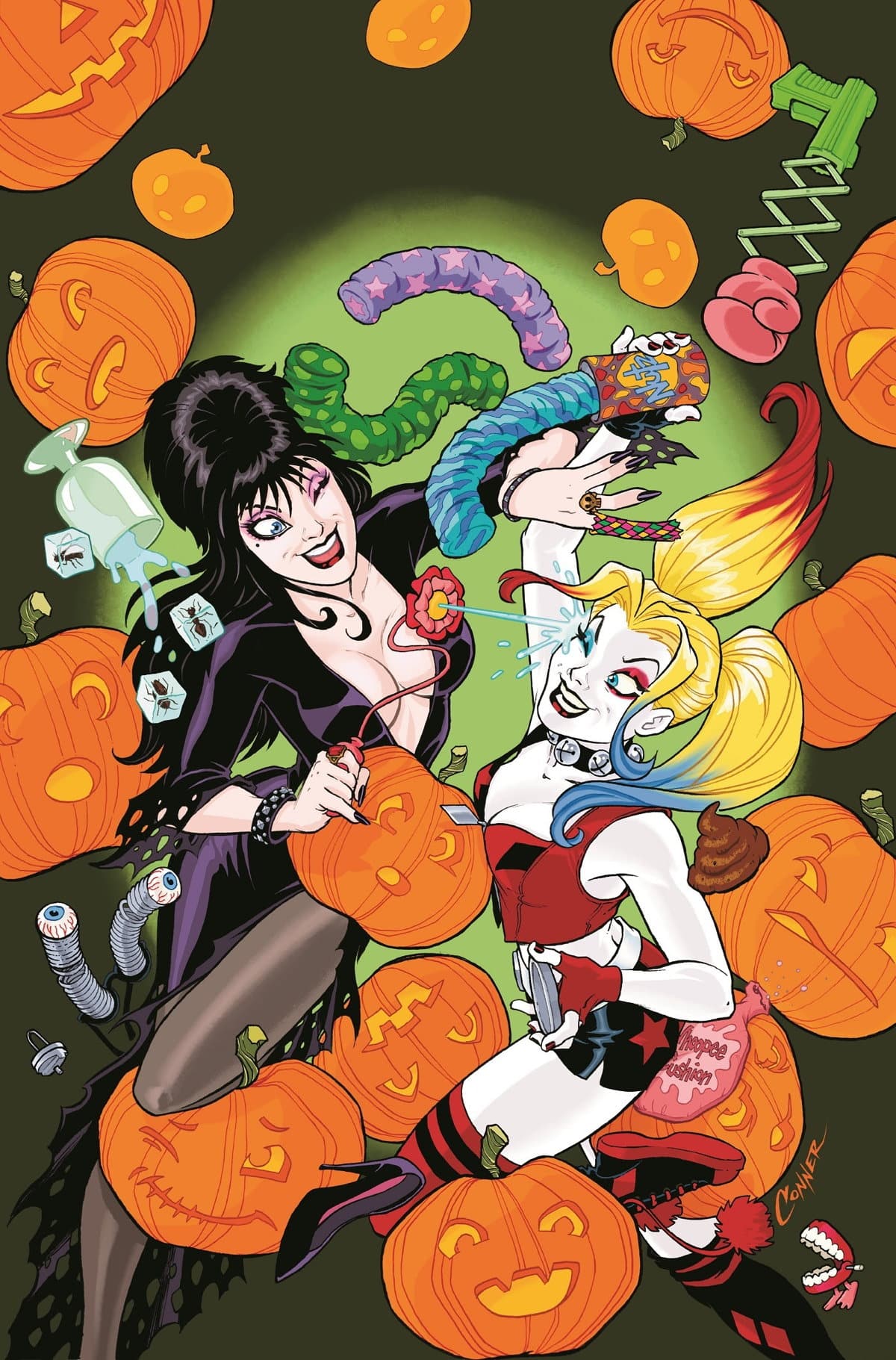 Amanda Conner Harley Quinn Elvira explosives