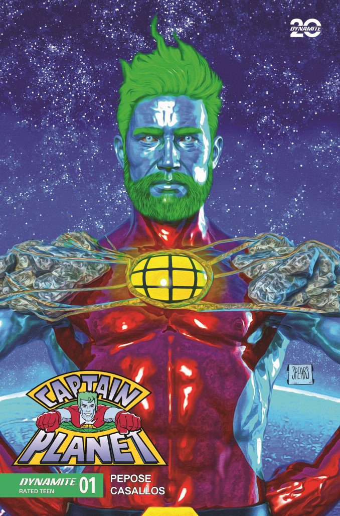 Captain Planet with a green beard