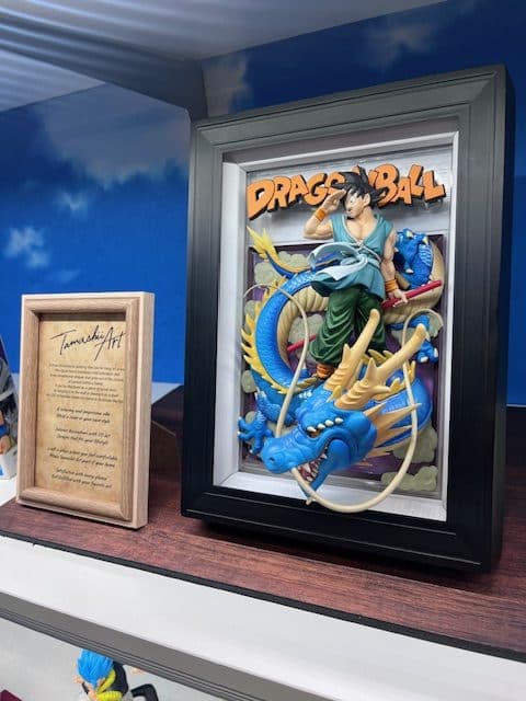 Dragon Ball Z frame model at Bandai booth at Toy Fair 